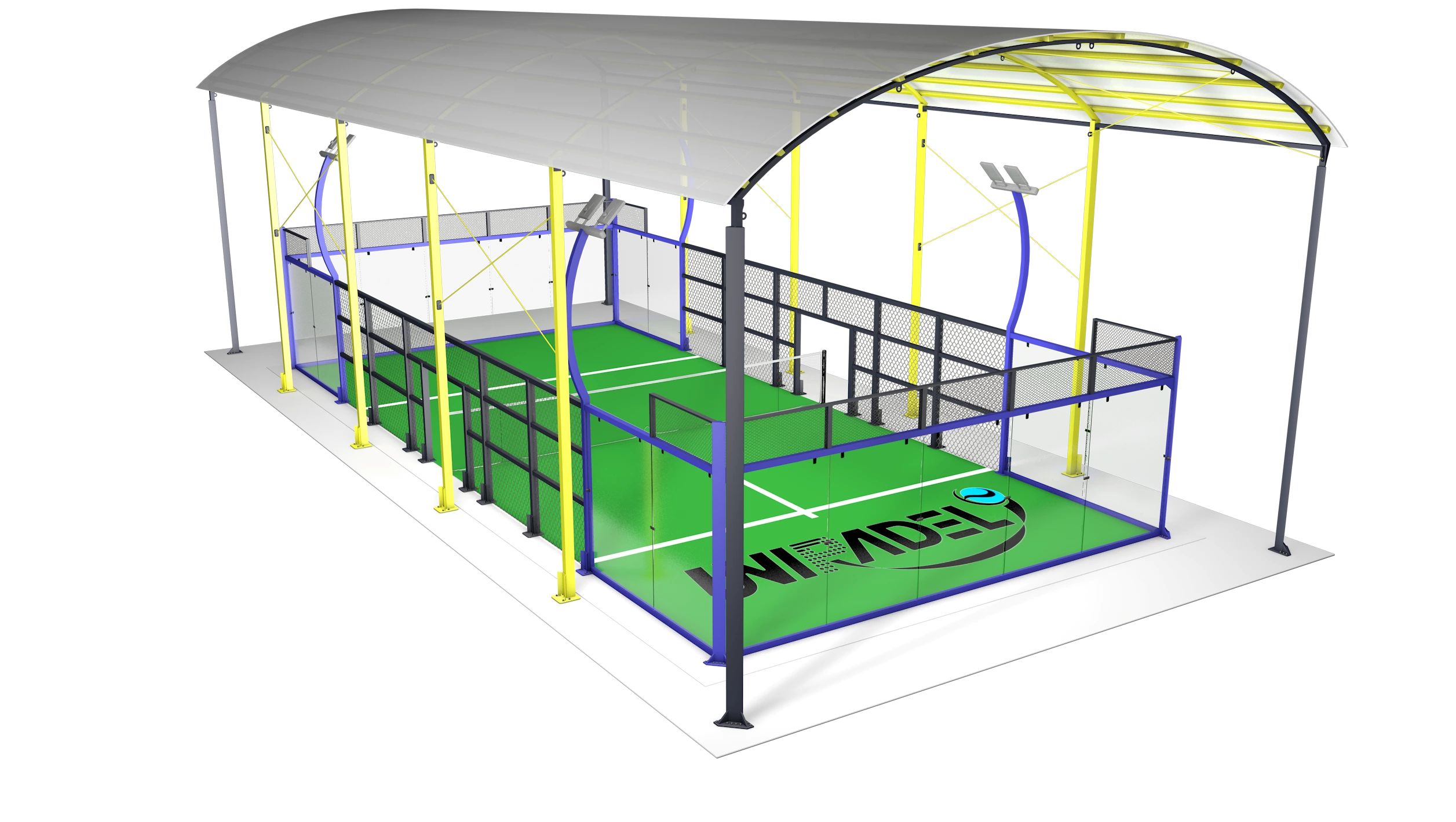 Panoramic Padel Court with Roof
