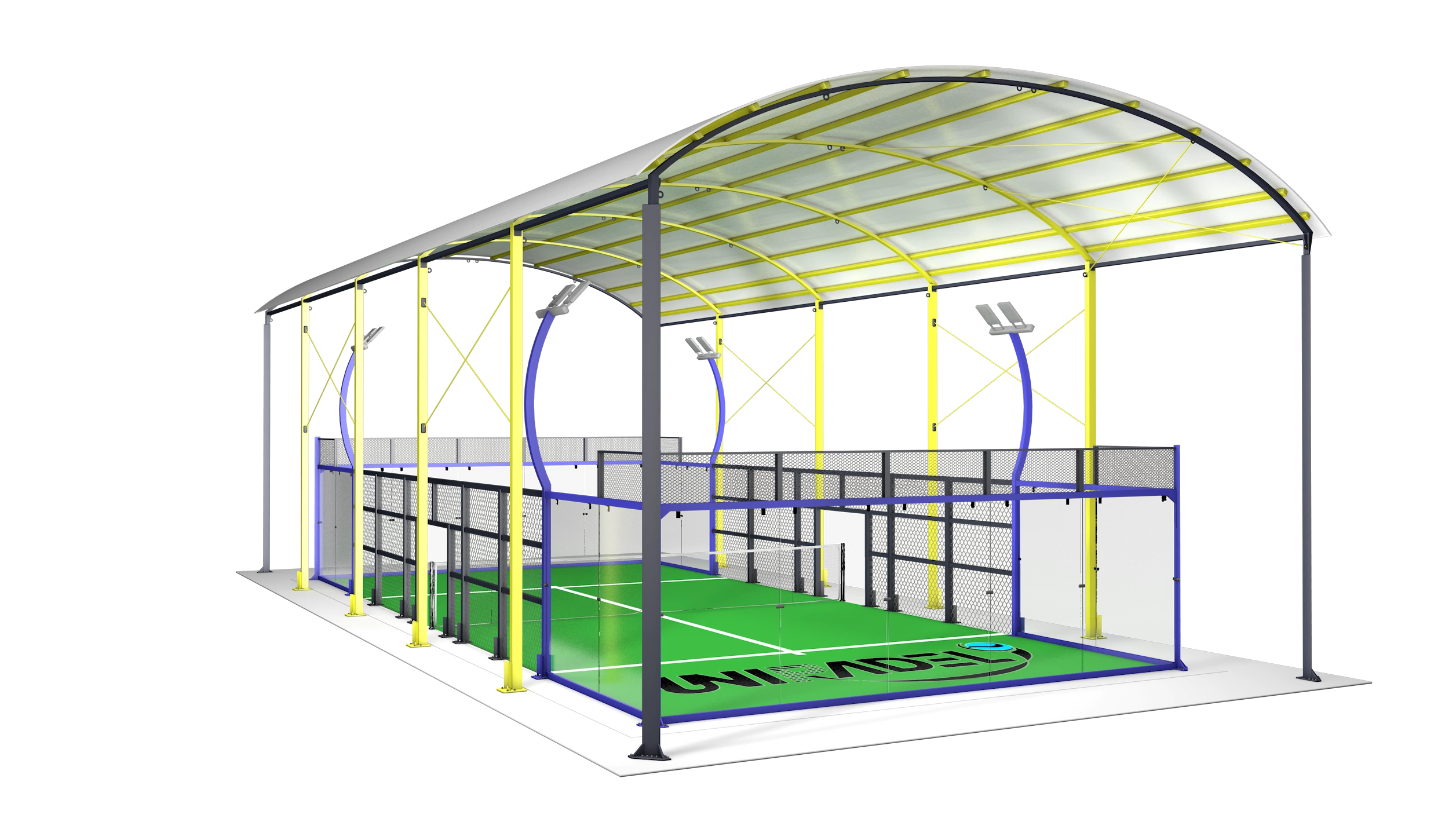 Panoramic Padel Court with Roof