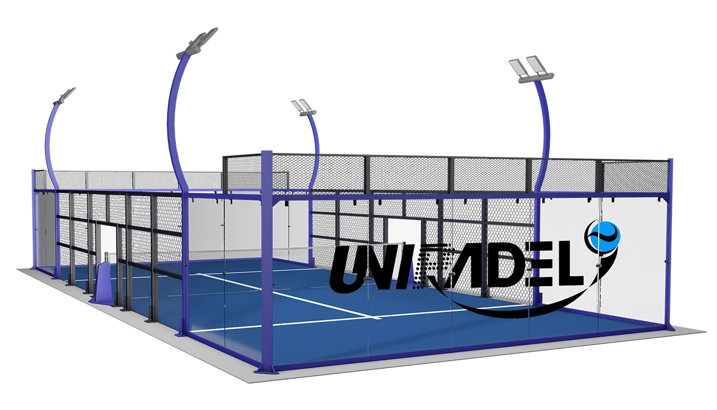 Panoramic Padel Court With C-shaped