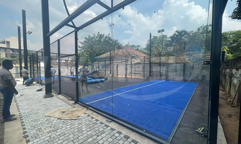 Installing Padel Court Turf in Sri Lanka