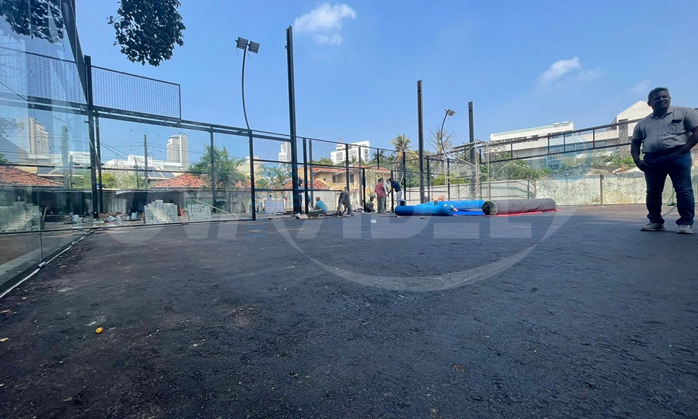 Installing Padel Court Turf in Sri Lanka