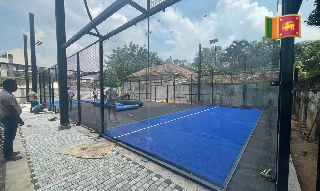 Installing Padel Court Turf in Sri Lanka