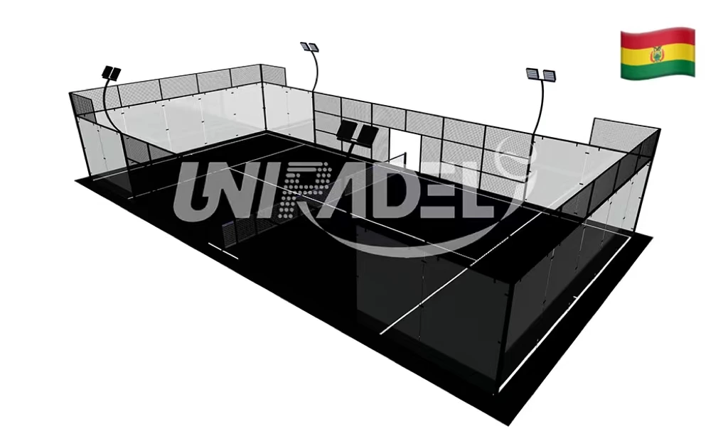 Bolivia padel courts shipping (black court)