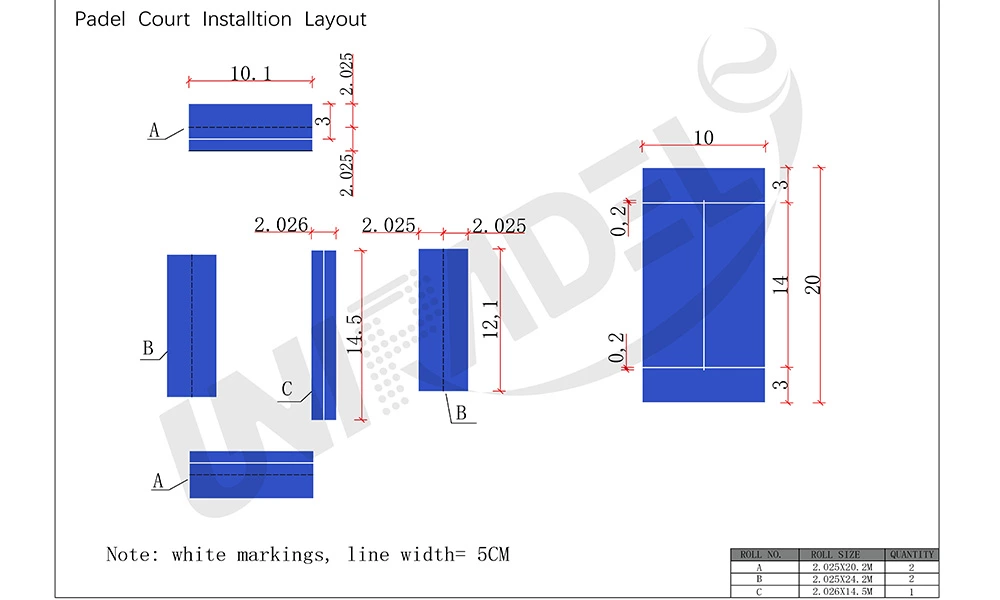All details about padel court dimensions measurements