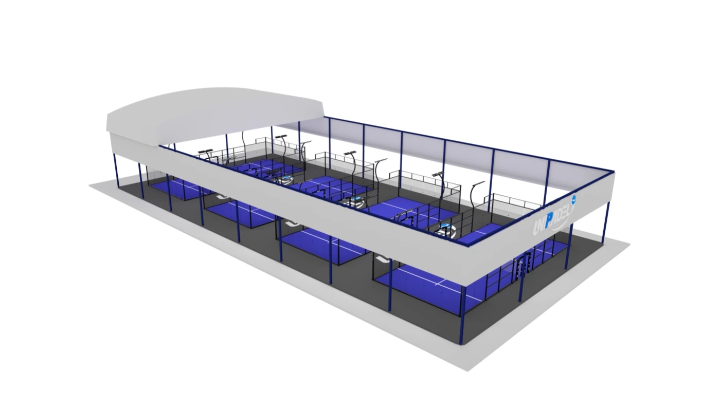 Padel Court with Electric Tent