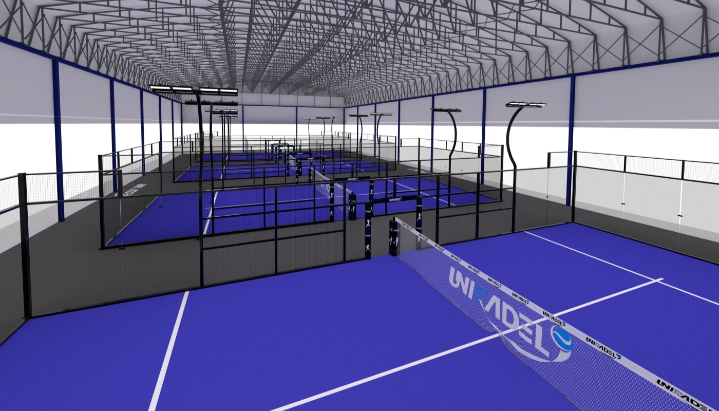 Padel Court with Electric Tent