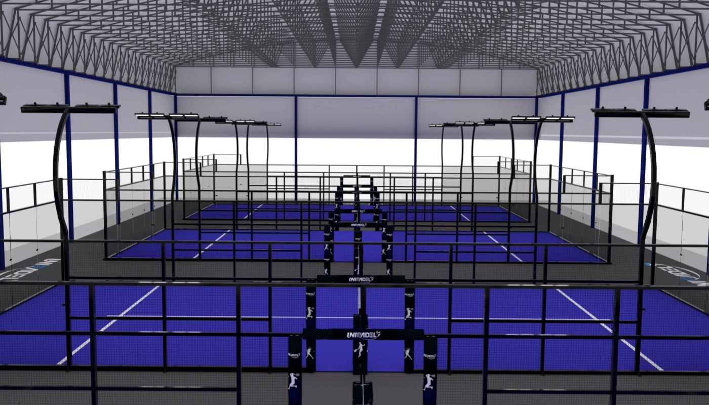 Padel Court with Electric Tent